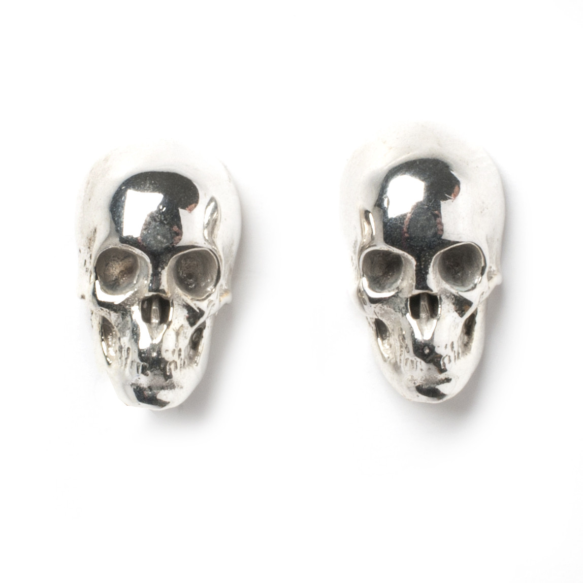 Skull Stud Earrings
 Skull Stud Earrings Silver LEIVANKASH Jewellery