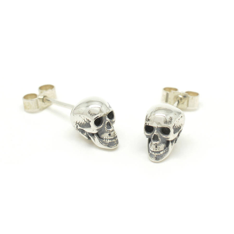 Skull Stud Earrings
 Fou Jewellery Silver Skull Stud Earrings Craft makers PPL