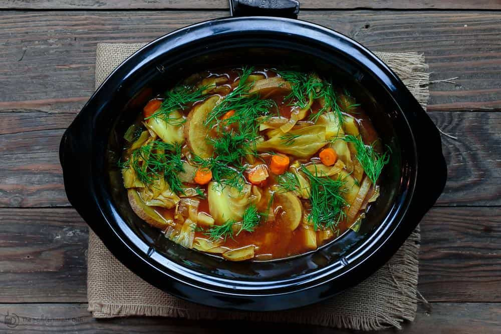 Slow Cooker Cabbage Recipes Vegetarian
 Slow Cooker Mediterranean Vegan Cabbage Soup