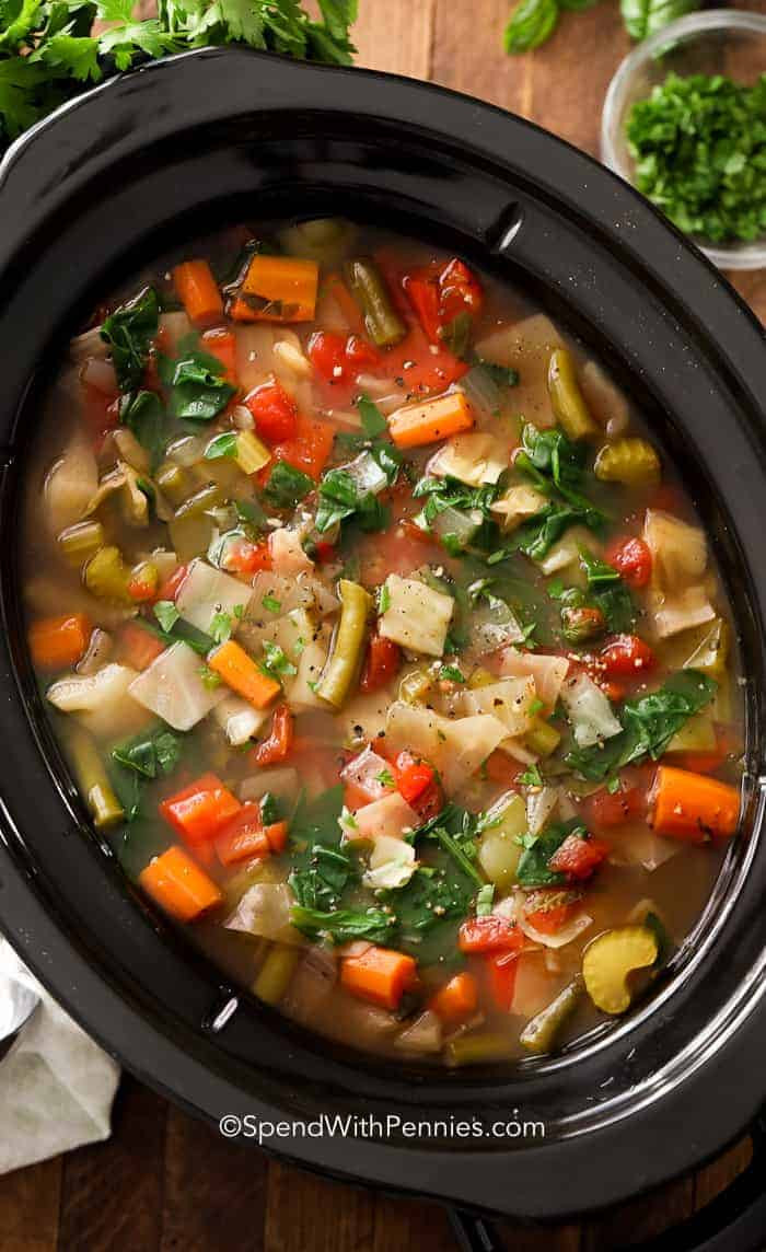 Slow Cooker Cabbage Recipes Vegetarian
 slow cooker cabbage soup ve arian