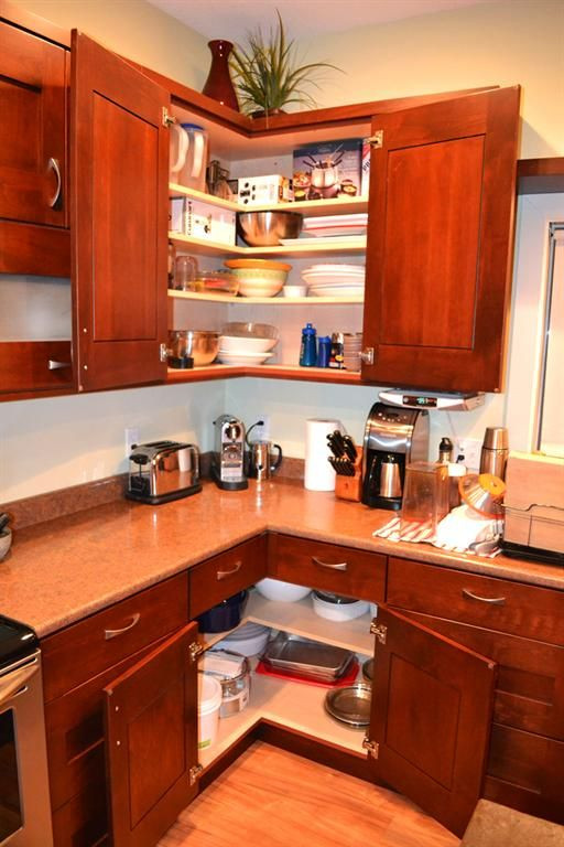 Small Corner Cabinet For Kitchen
 Kitchen Easy Reach Corners = Zero Watsed Space
