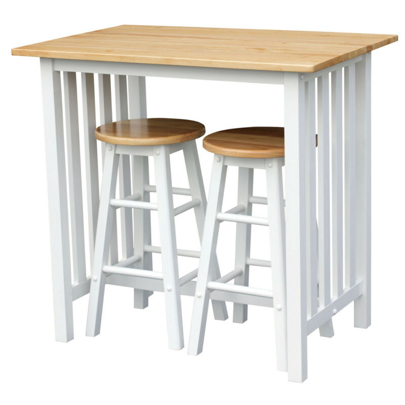 Small Kitchen Table With Stools
 Kitchen Table Set Island Furniture White Stools Dining
