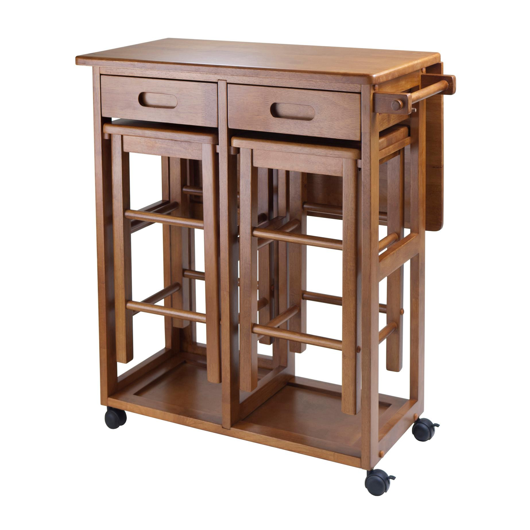 Small Kitchen Table With Stools
 Amazon Winsome Suzanne Kitchen Square Teak