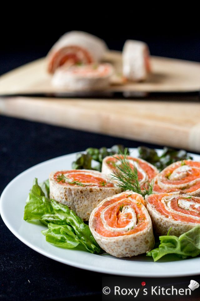 Smoked Salmon Cream Cheese Appetizers
 4 Ingre nt Smoked Salmon Cream Cheese Tortilla Roll Ups