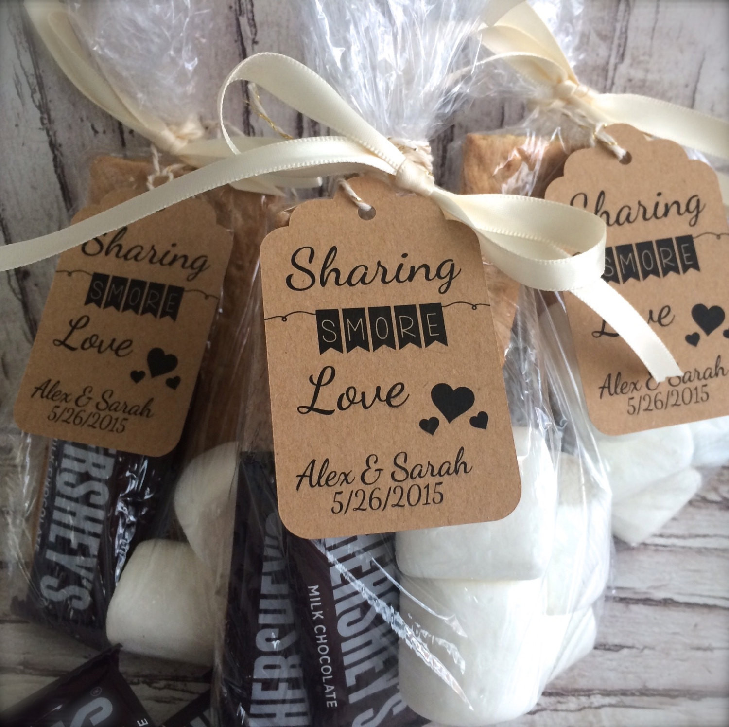 Smores Wedding Favors
 130 S mores Wedding Favor Tags Personalized by Marks MyHeart