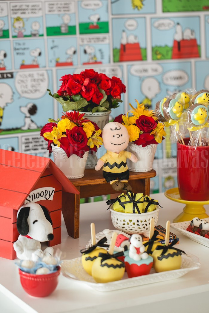Snoopy Birthday Party
 Kara s Party Ideas Snoopy themed birthday party via Kara s