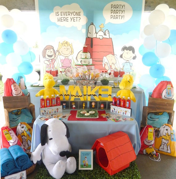 Snoopy Birthday Party
 Printable Snoopy and Friends Birthday Party Package PDF