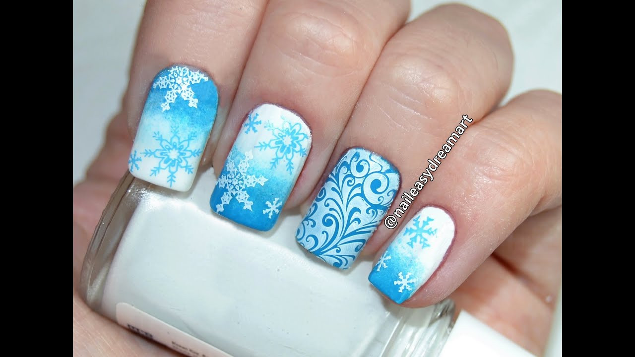 Snow Nail Designs
 DIY Christmas Nails