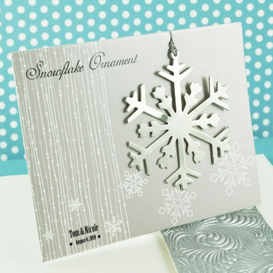 Snowflake Wedding Favors
 Silver Snowflake Ornament Winter Wedding Favors