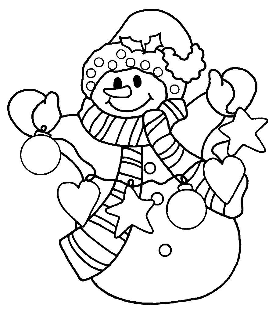 Snowman Printable Coloring Pages
 Christmas Snowman Coloring Pages