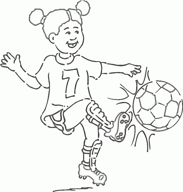 Soccer Girls Coloring Pages
 exercise