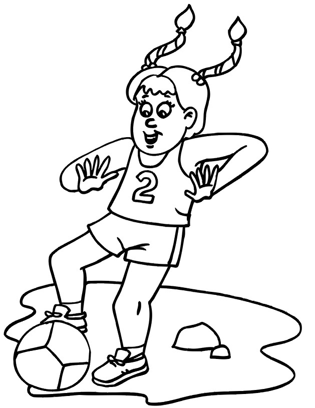 Soccer Girls Coloring Pages
 Soccer Coloring Page
