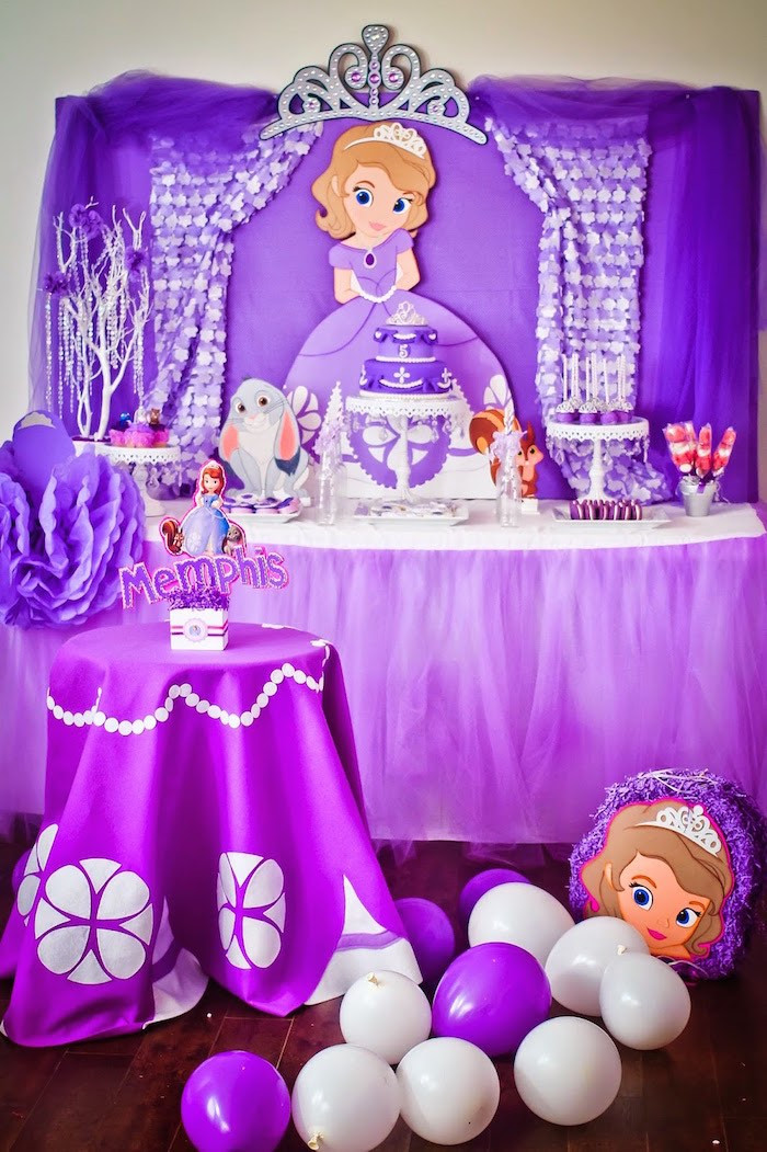 Sofia The First Birthday Party Decorations
 Kara s Party Ideas Sofia the First Birthday Party