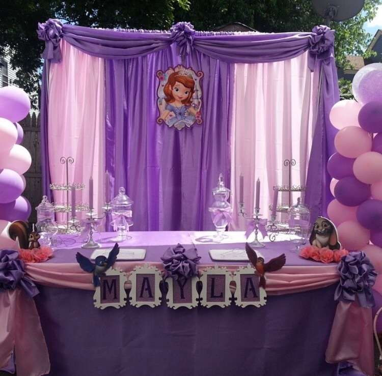 Sofia The First Birthday Party Decorations
 Princess Sofia birthday party See more party ideas at
