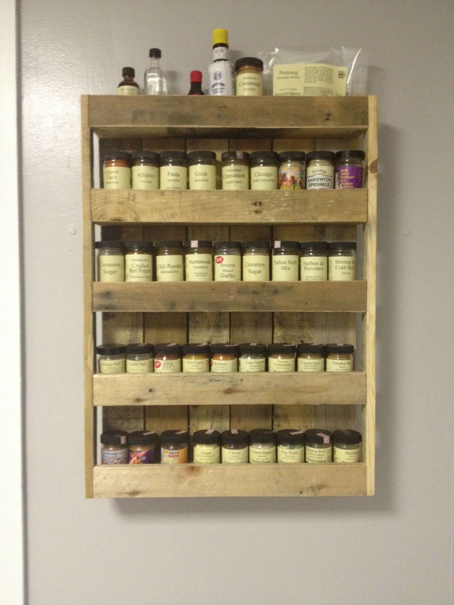 Spice Rack Ideas DIY
 Spice rack made from pallets