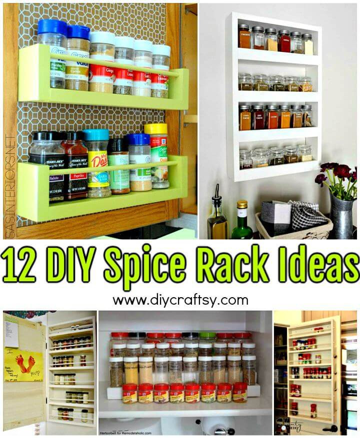 Spice Rack Ideas DIY
 12 DIY Spice Rack Ideas to Update Your Kitchen ⋆ DIY Crafts