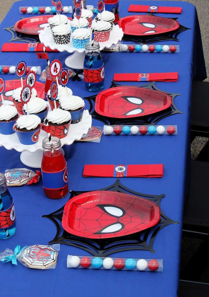 Spiderman Kids Party
 Very cool table at a Spiderman birthday party See more