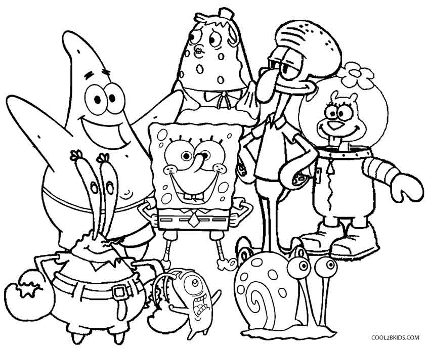 Spongebob Coloring Pages Printable
 Printable Spongebob Coloring Pages For Kids