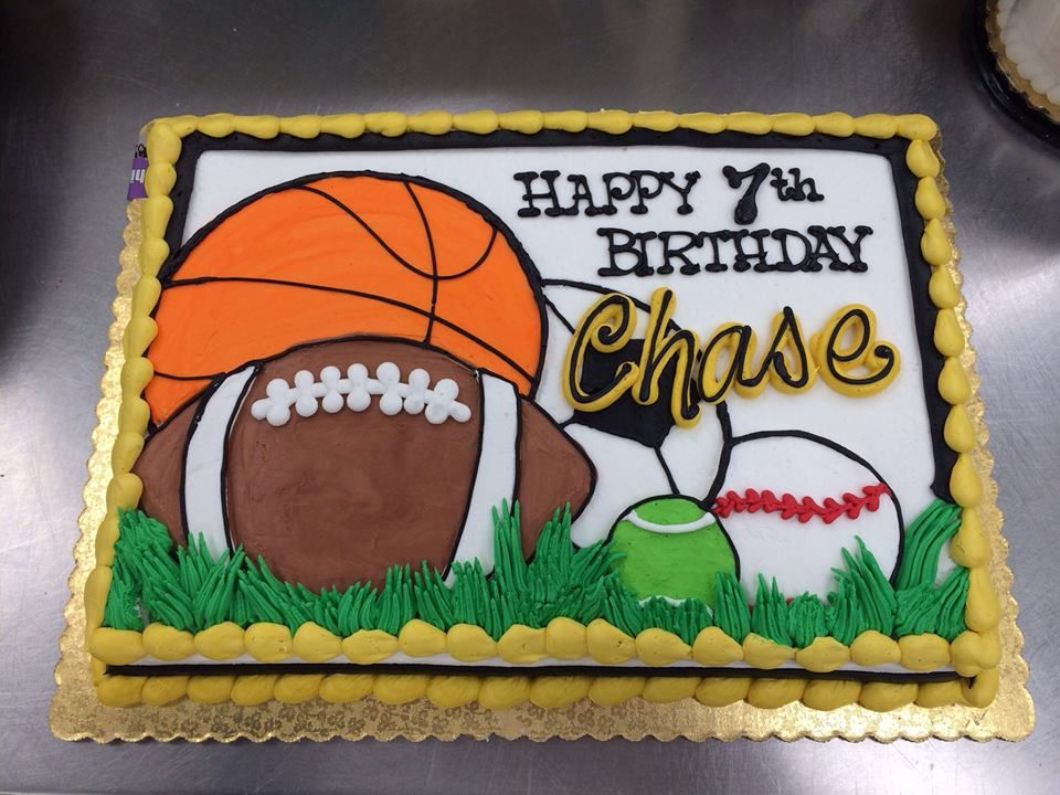 Sports Themed Birthday Cakes
 Sports Theme Birthday Cake by Stephanie Dillon LS1 Hy Vee