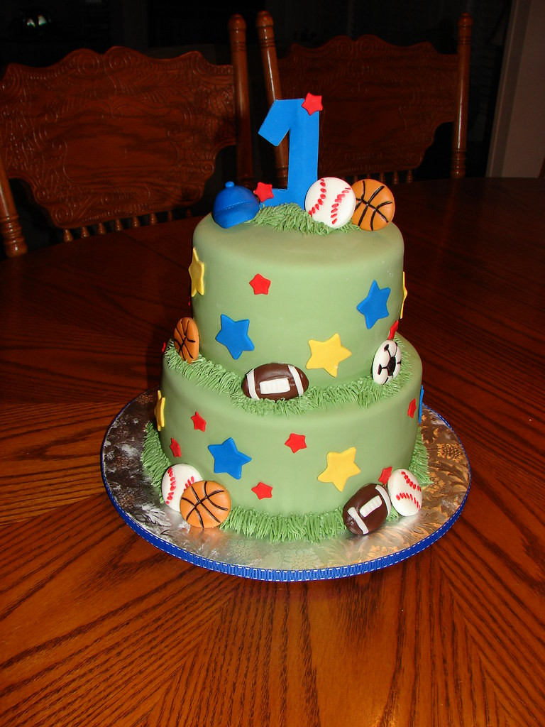 Sports Themed Birthday Cakes
 1st Birthday Sports Theme Cake a photo on Flickriver