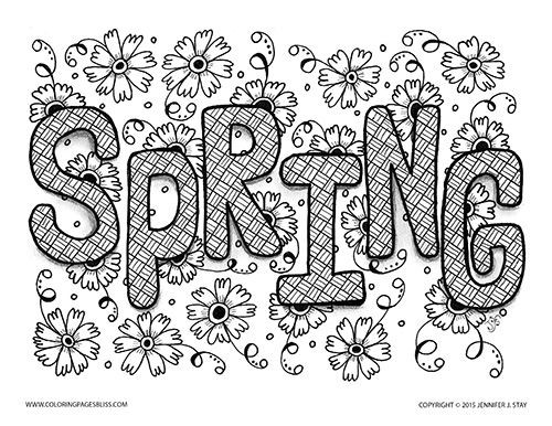 Spring Coloring Pages For Adults
 Free Coloring Page 015 FH D002