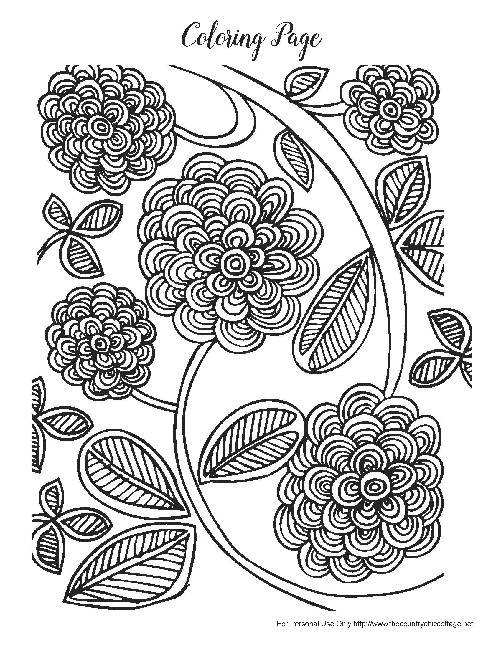 Spring Coloring Pages For Adults
 Free Spring Coloring Pages for Adults The Country Chic
