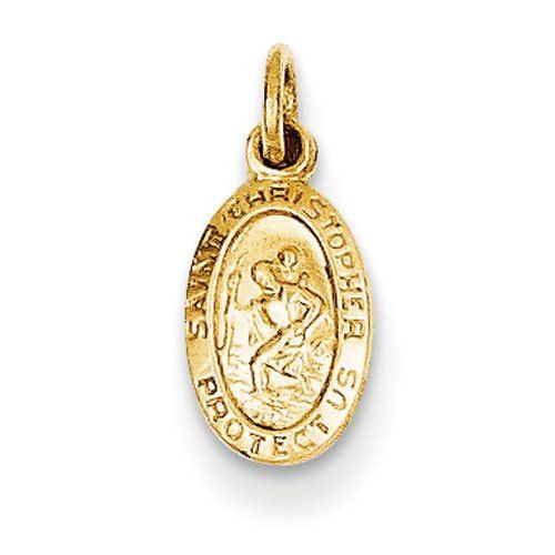St Christopher Necklace Meaning
 Gemstone Classics 14kt St Christopher Medal Charm Gold