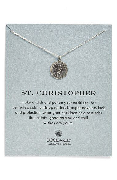 St Christopher Necklace Meaning
 Dogeared St Christopher Pendant Necklace