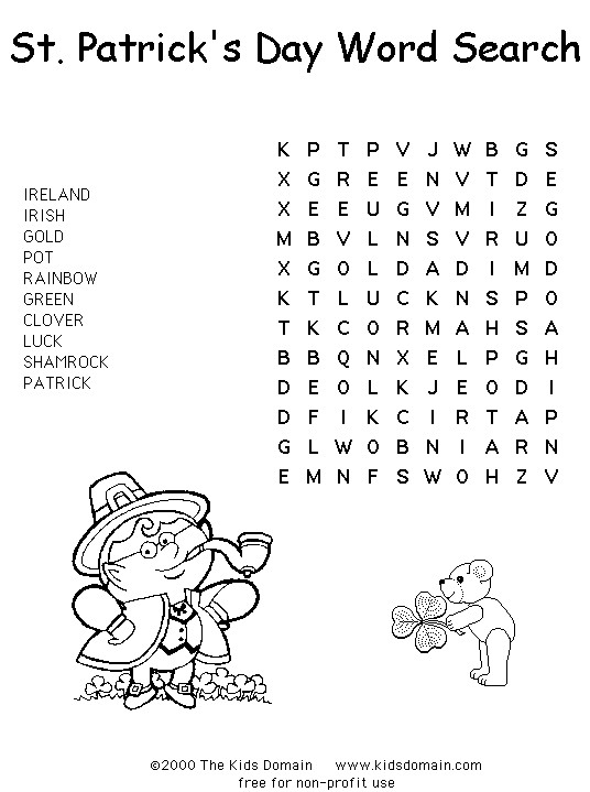 St Patrick Day Activities For Kids
 St Patrick s Day Coloring Pages and Activities for Kids