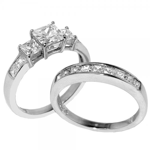 Stainless Steel Wedding Ring Sets
 3 PCS Stainless Steel His & Her Engagement Wedding
