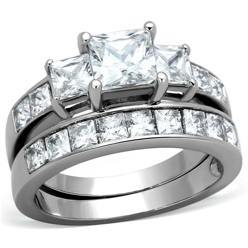 Stainless Steel Wedding Ring Sets
 STAINLESS STEEL NEVER TARNISH WEDDING ENGAGEMENT SET 2