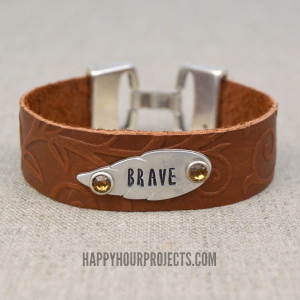 Stamped Leather Bracelet
 Embossed and Stamped Leather Bracelet Happy Hour Projects