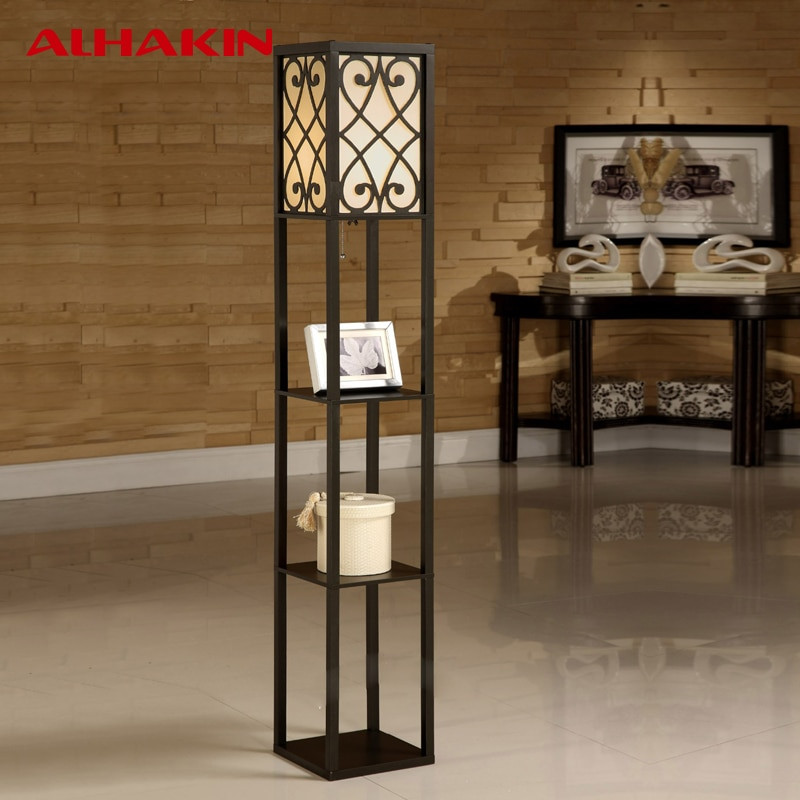 Standing Lamps For Living Room
 ALHAKIN Chinese Style Floor Lamp Lamparas De Pie Wooden