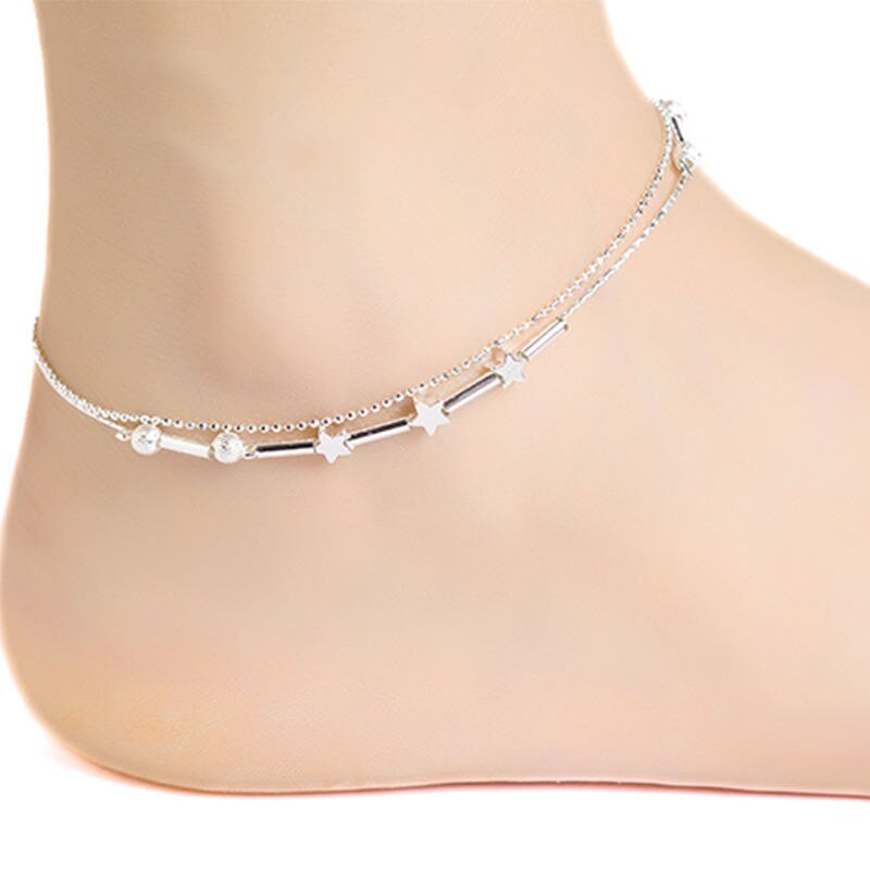 Star Anklet
 Summer Style Foot Chain Bracelet Anklet Silver Plated