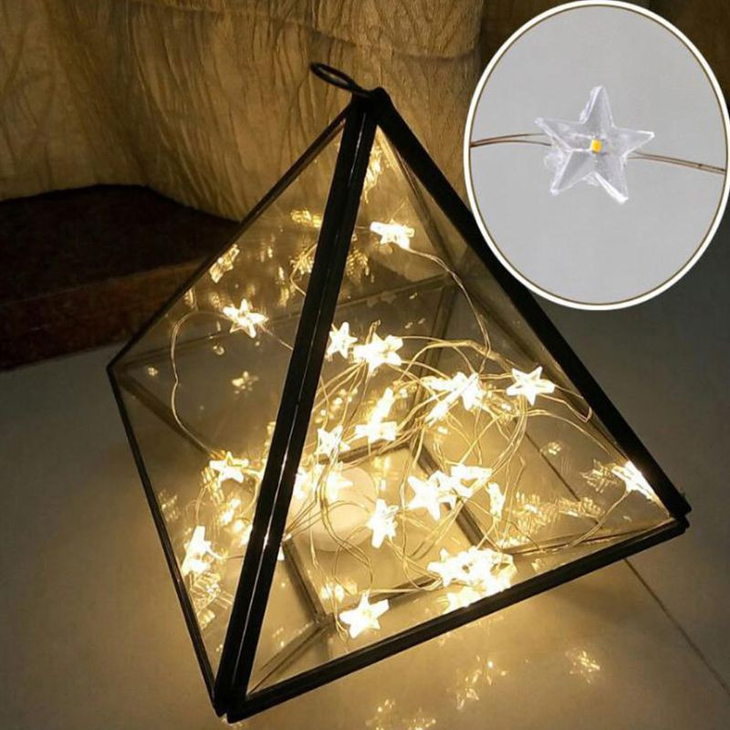 Star String Lights For Bedroom
 2M 20 LEDs Star Shaped String Lights Battery Operated