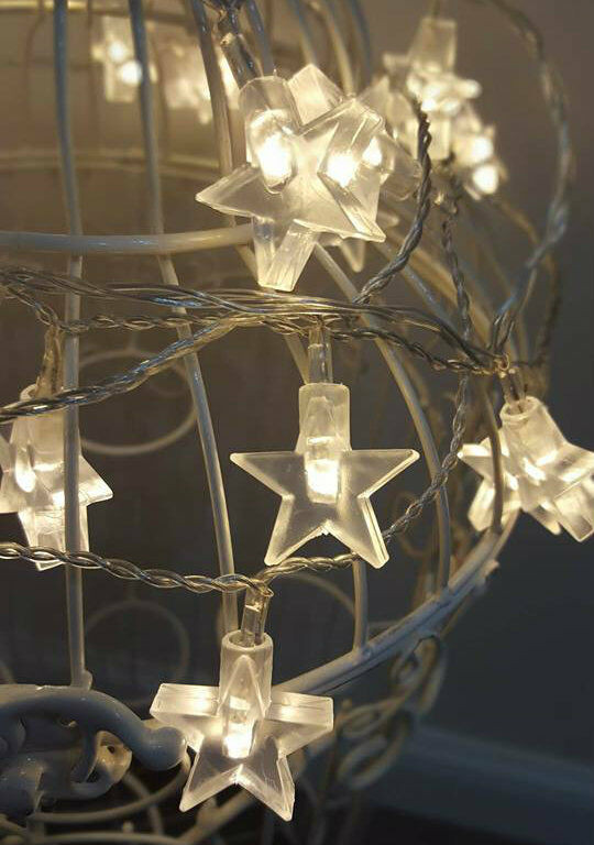 Star String Lights For Bedroom
 30x Warm White LED Star String Lights Indoor Outdoor