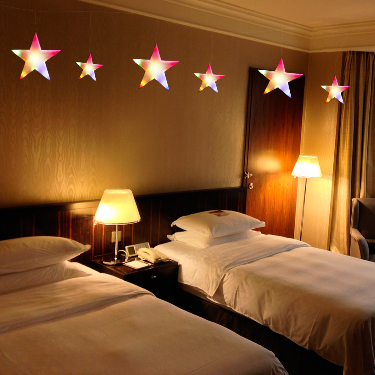 Star String Lights For Bedroom
 60LED Xmas String Fairy Curtain Star Light Bedroom Wedding