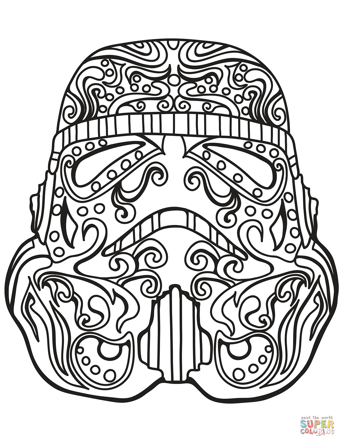 Star Wars Adult Coloring Book
 Star Wars Stormtrooper Sugar Skull coloring page