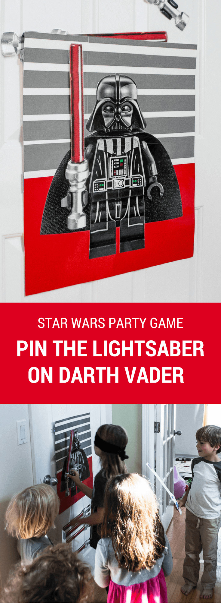 Star Wars Birthday Party Games
 Star Wars DIY Birthday Party Game Pin The Lightsaber