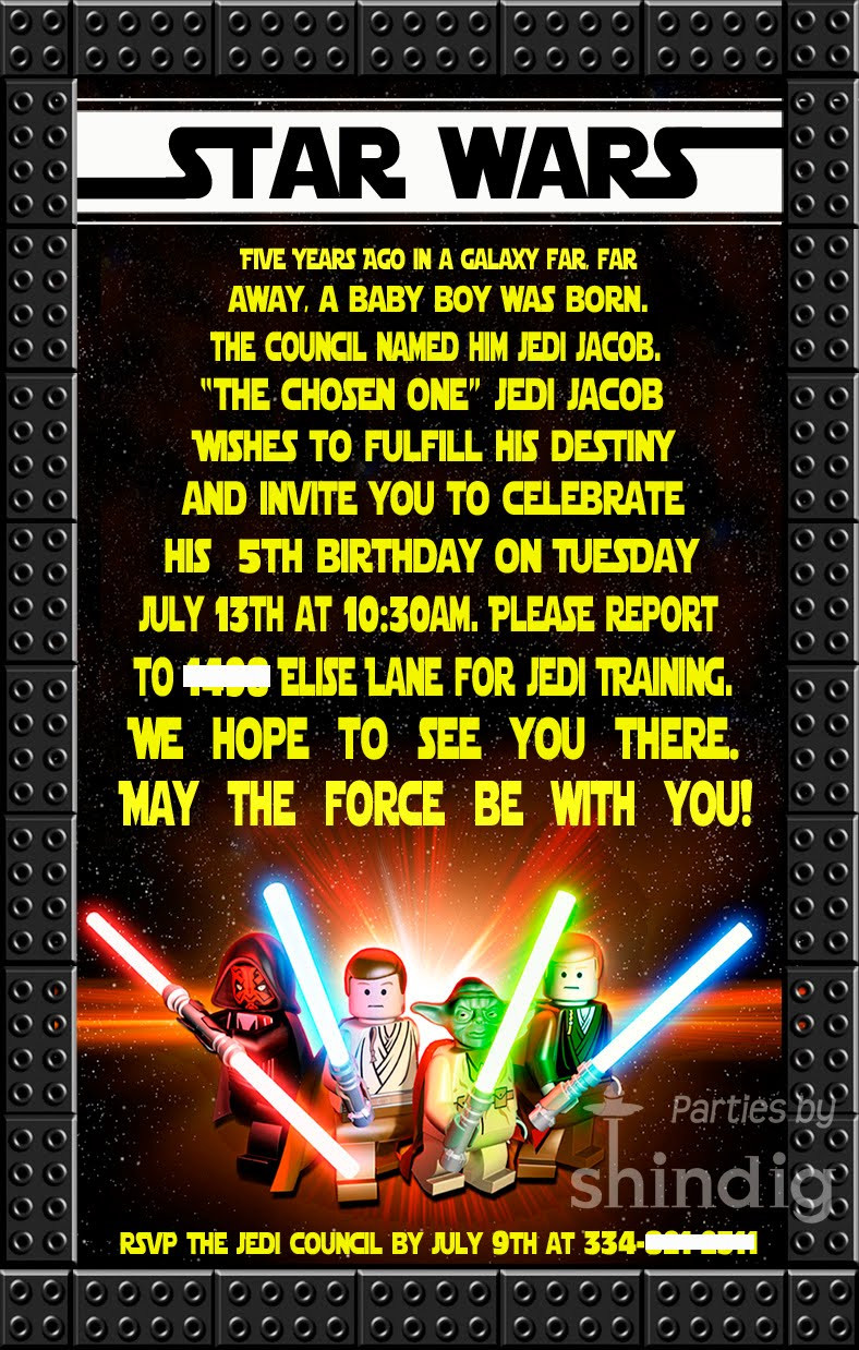 Star Wars Birthday Party Invitations
 Amanda s Parties To Go Star Wars Party Details