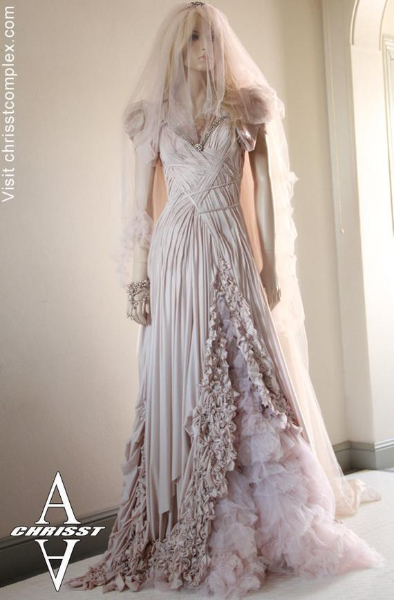 Steampunk Wedding Dress
 Steampunk Wedding Dress Gothic Bride Fashion Fantasy by