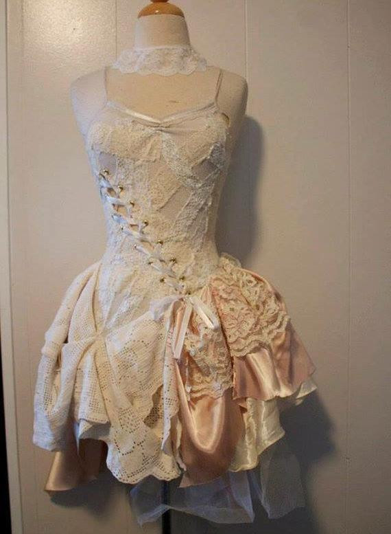 Steampunk Wedding Dress
 Steampunk Wedding Dress Whimsical Merlot Dress Made to