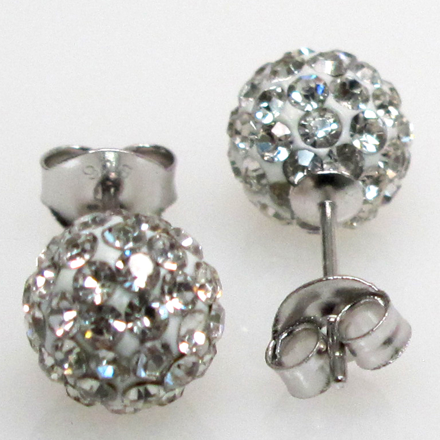 Sterling Silver Stud Earrings
 PRECIOUS ROUND BALL SHAPE 925 STERLING SILVER STUD