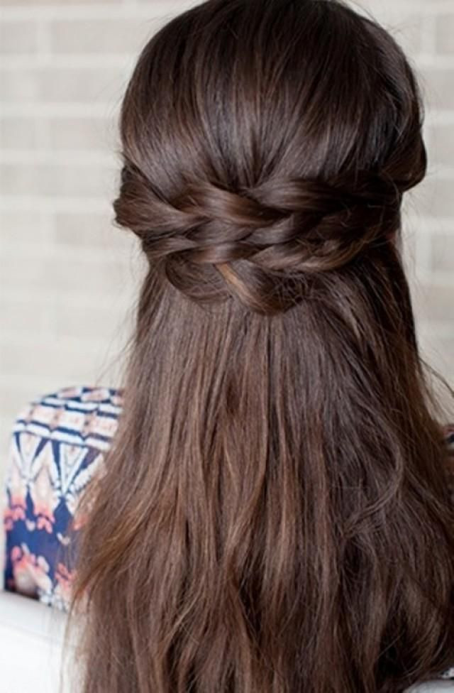 Straight Hairstyles For Wedding
 Romantic DIY Braided Half Up Bridal Hairstyle