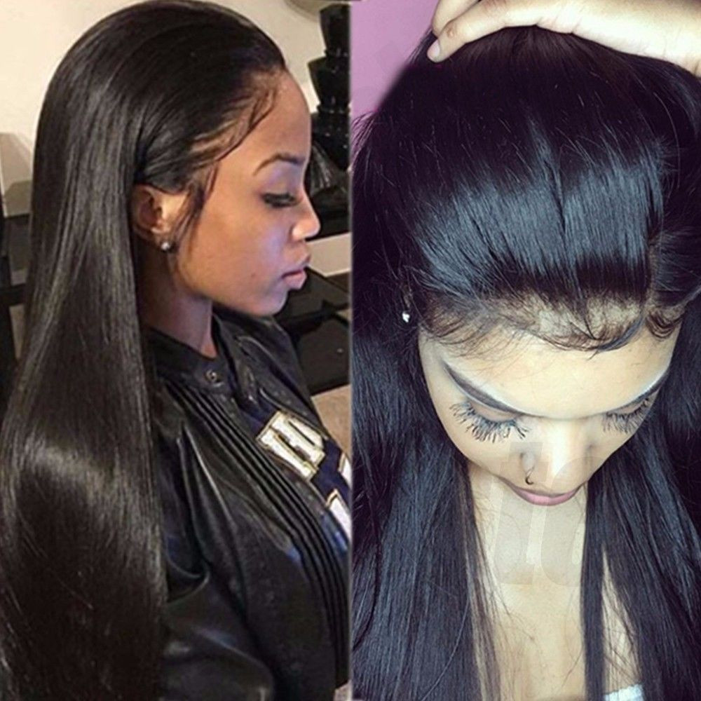 Straight Lace Front Wigs Baby Hair
 Silky Straight Glueless Lace Front Wigs Full Lace Wigs