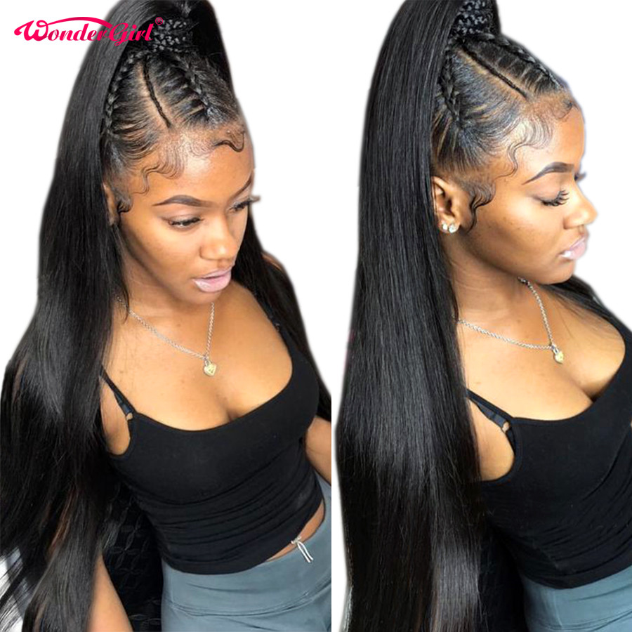 Straight Lace Front Wigs Baby Hair
 Straight Lace Front Human Hair Wigs For Women Black Pre
