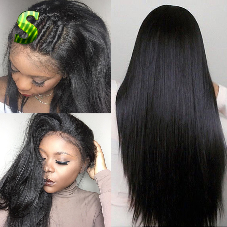 Straight Lace Front Wigs Baby Hair
 7A Peruvian Full Lace Wig With Baby Hair Straight Lace
