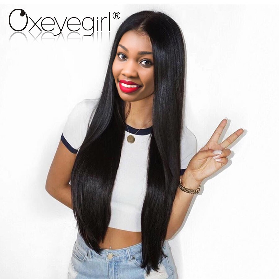 Straight Lace Front Wigs Baby Hair
 Brazilian Straight Hair Wigs For Women Lace Front Human