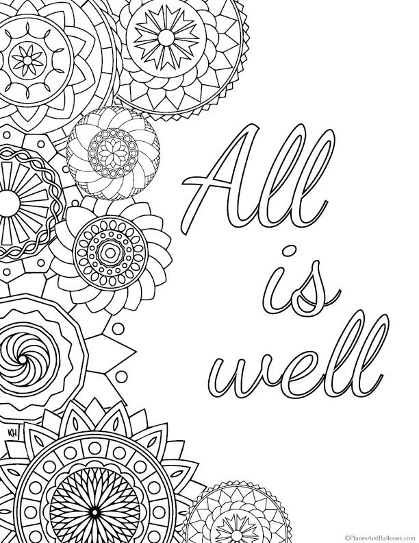 Stress Relief Coloring Pages Printable
 Quote coloring pages for everyone who just can t
