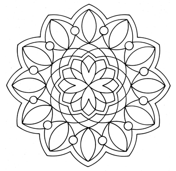 Stress Relief Coloring Pages Printable
 Geometric Coloring Page Stress Relief